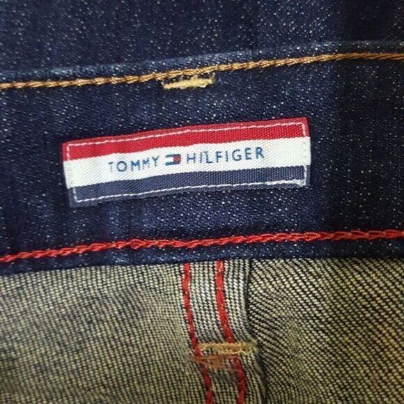 Tommy Hilfiger Distressed Boyfriend Jeans Sz 2 Dark Wash Relaxed Fit - Picture 6 of 8
